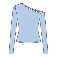Women’s Fitted Long Sleeve Off Shoulder Top - The Collegiate Lineup