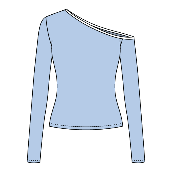 Women’s Fitted Long Sleeve Off Shoulder Top - The Collegiate Lineup