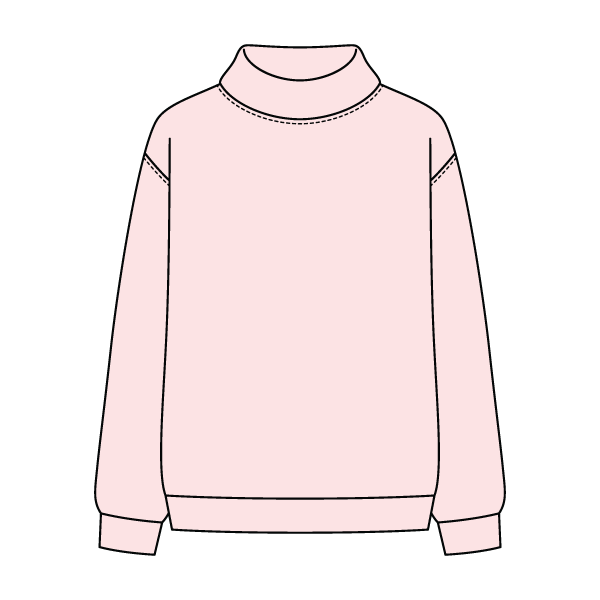 Women’s Rollover Neck Oversized Dolman Sweatshirt