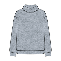 Women’s Rollover Neck Oversized Dolman Sweatshirt