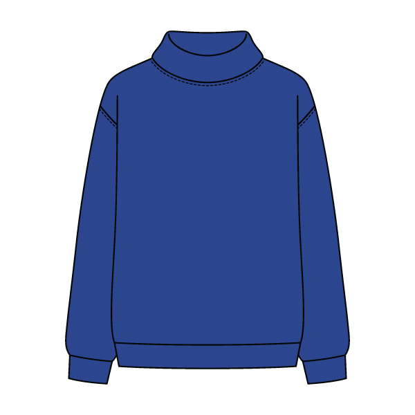 Women’s Rollover Neck Oversized Dolman Sweatshirt