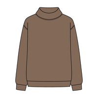 Women’s Rollover Neck Oversized Dolman Sweatshirt