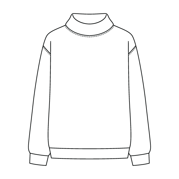 Women’s Rollover Neck Oversized Dolman Sweatshirt