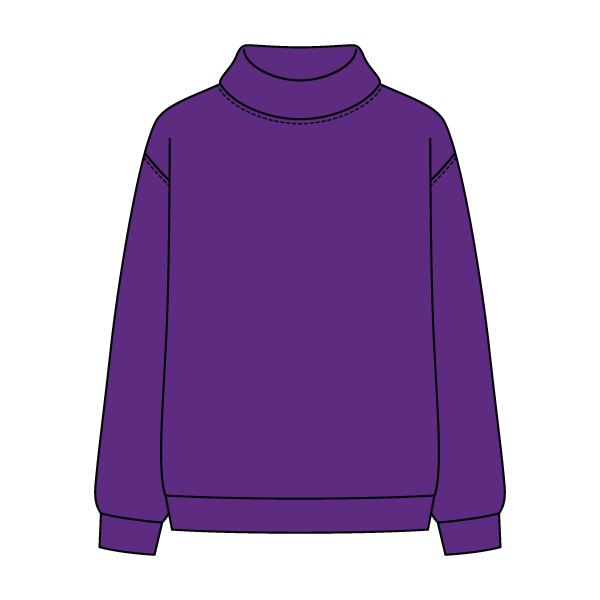 Women’s Rollover Neck Oversized Dolman Sweatshirt