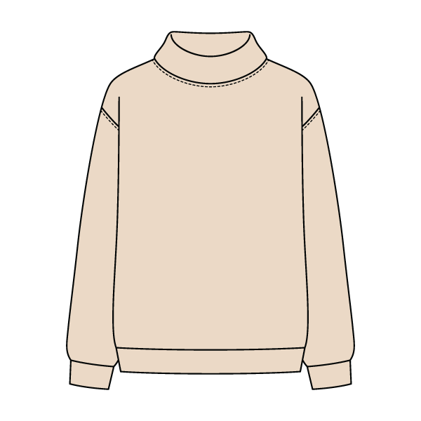 Women’s Rollover Neck Oversized Dolman Sweatshirt