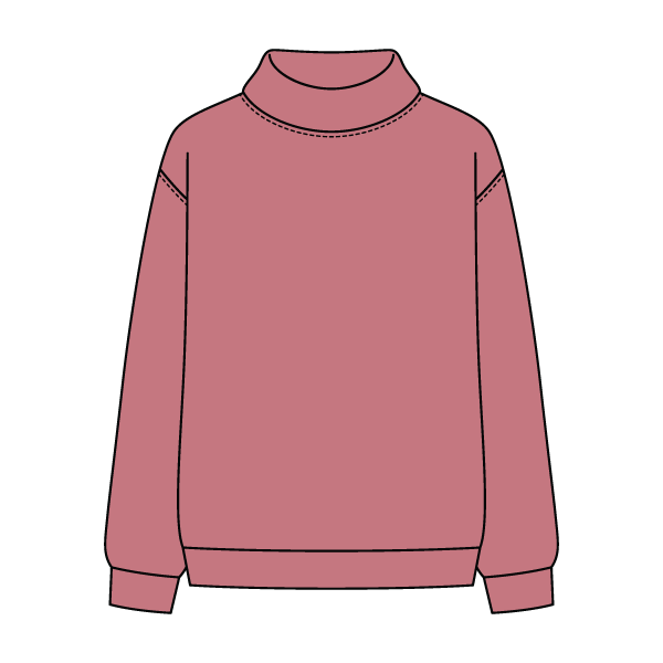 Women’s Rollover Neck Oversized Dolman Sweatshirt