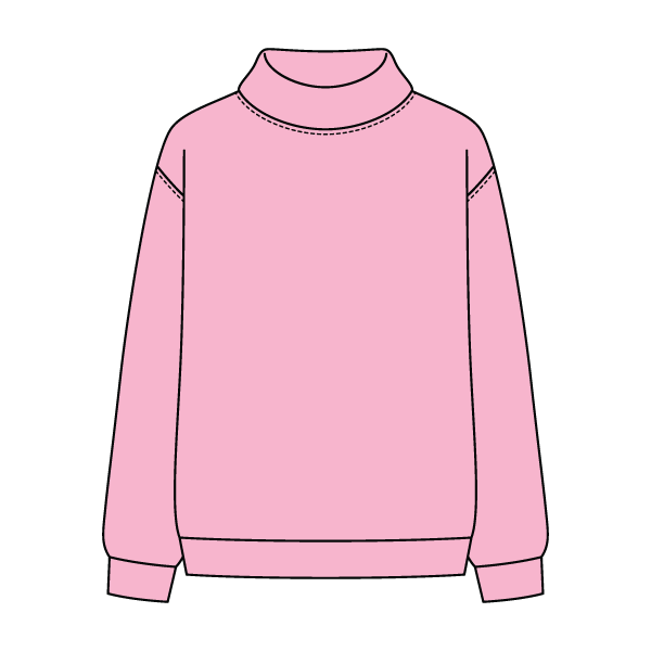 Women’s Rollover Neck Oversized Dolman Sweatshirt