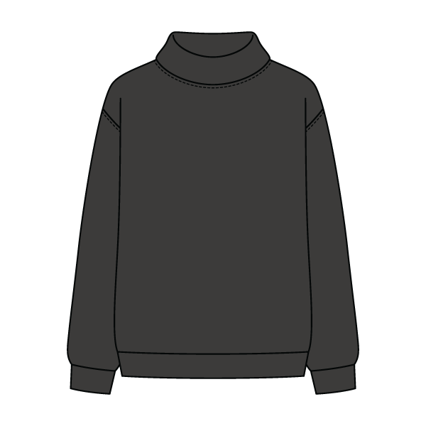 Women’s Rollover Neck Oversized Dolman Sweatshirt