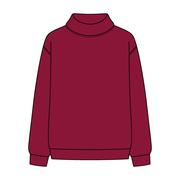 Women’s Rollover Neck Oversized Dolman Sweatshirt