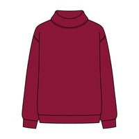 Women’s Rollover Neck Oversized Dolman Sweatshirt