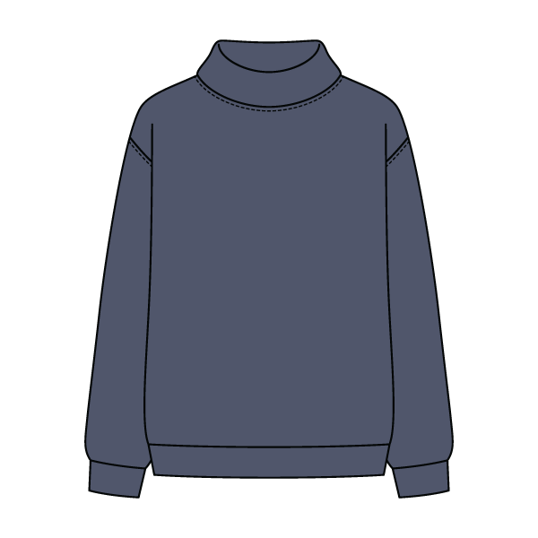 Women’s Rollover Neck Oversized Dolman Sweatshirt