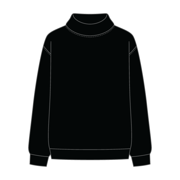 Women’s Rollover Neck Oversized Dolman Sweatshirt