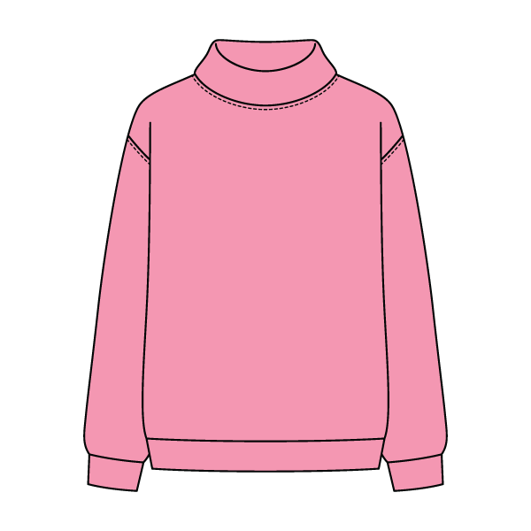 Women’s Rollover Neck Oversized Dolman Sweatshirt