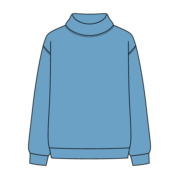 Women’s Rollover Neck Oversized Dolman Sweatshirt