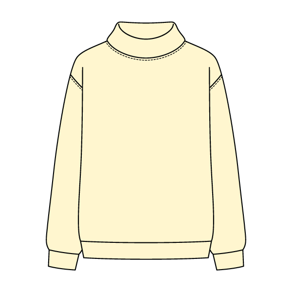 Women’s Rollover Neck Oversized Dolman Sweatshirt
