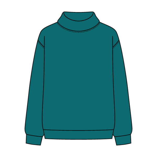 Women’s Rollover Neck Oversized Dolman Sweatshirt