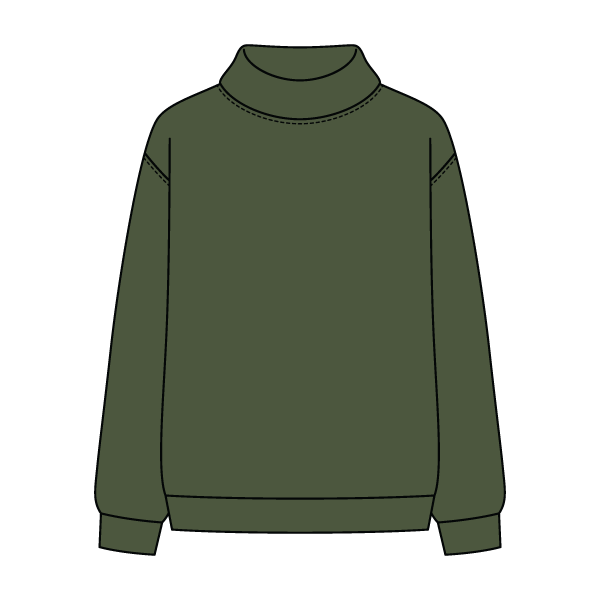 Women’s Rollover Neck Oversized Dolman Sweatshirt