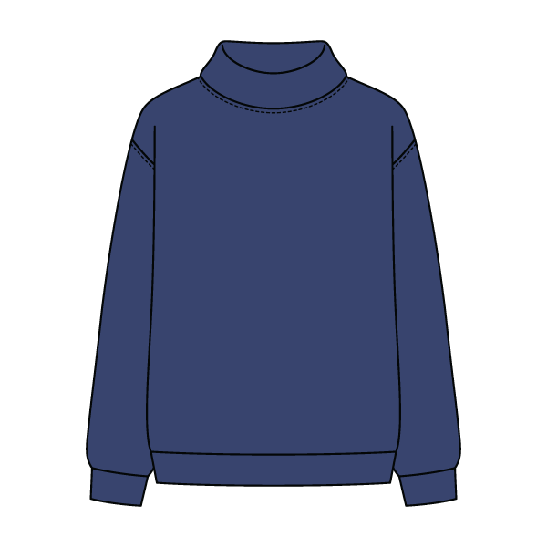 Women’s Rollover Neck Oversized Dolman Sweatshirt
