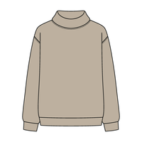 Women’s Rollover Neck Oversized Dolman Sweatshirt