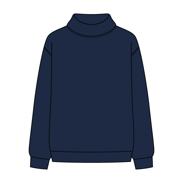 Women’s Rollover Neck Oversized Dolman Sweatshirt