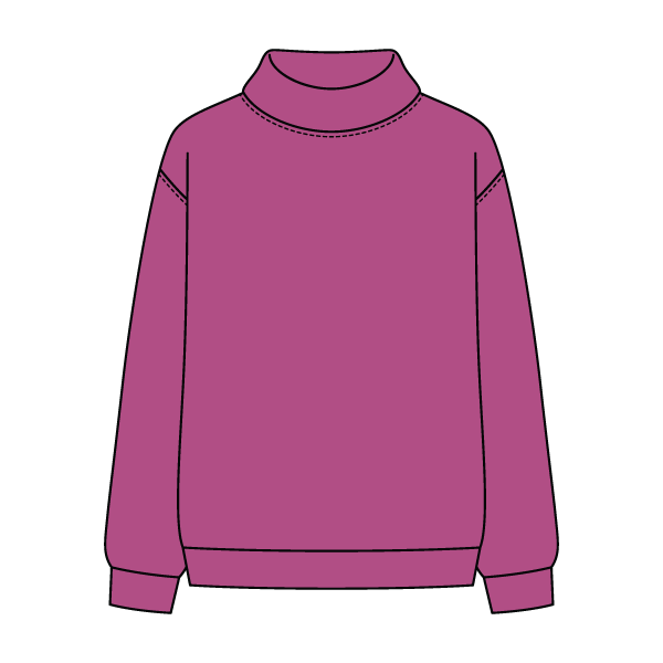 Women’s Rollover Neck Oversized Dolman Sweatshirt