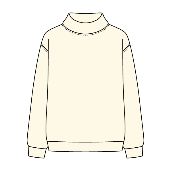 Women’s Rollover Neck Oversized Dolman Sweatshirt