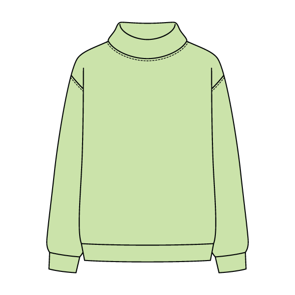 Women’s Rollover Neck Oversized Dolman Sweatshirt