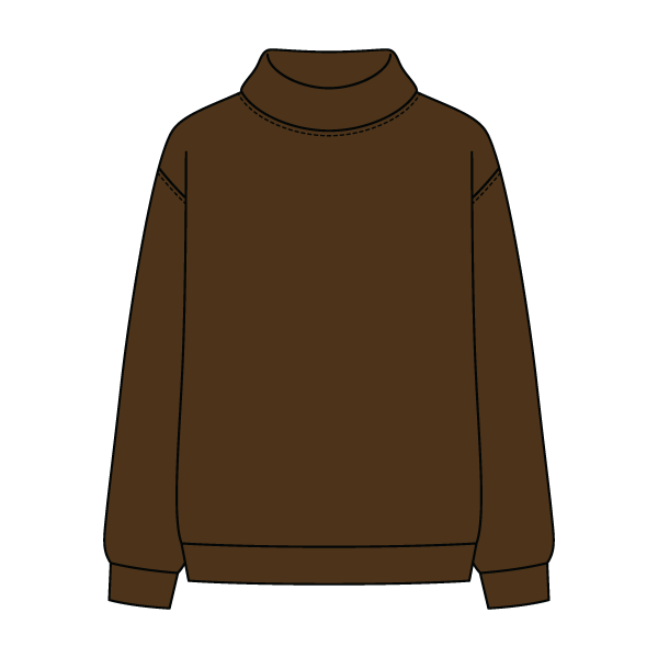 Women’s Rollover Neck Oversized Dolman Sweatshirt
