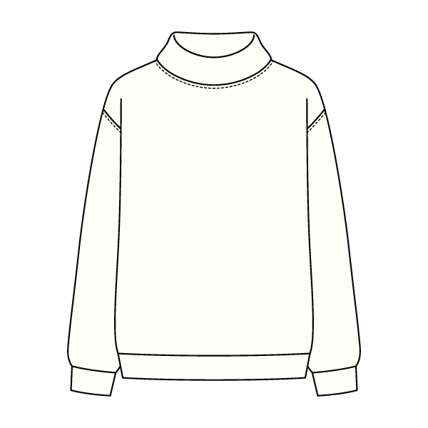 Women’s Rollover Neck Oversized Dolman Sweatshirt
