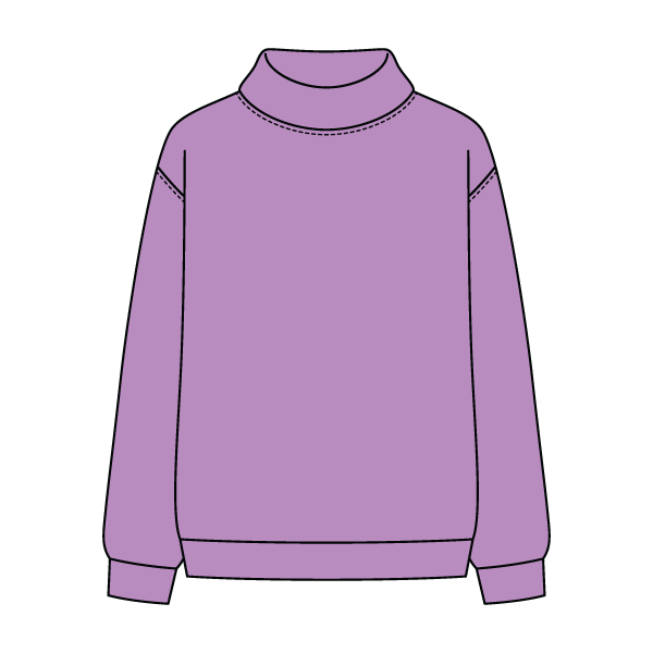 Women’s Rollover Neck Oversized Dolman Sweatshirt
