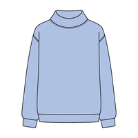 Women’s Rollover Neck Oversized Dolman Sweatshirt