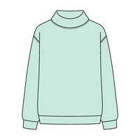 Women’s Rollover Neck Oversized Dolman Sweatshirt
