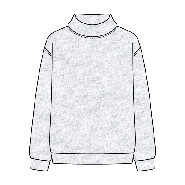 Women’s Rollover Neck Oversized Dolman Sweatshirt
