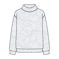 Women’s Rollover Neck Oversized Dolman Sweatshirt
