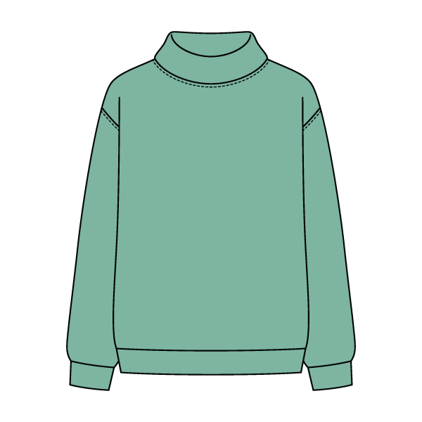 Women’s Rollover Neck Oversized Dolman Sweatshirt