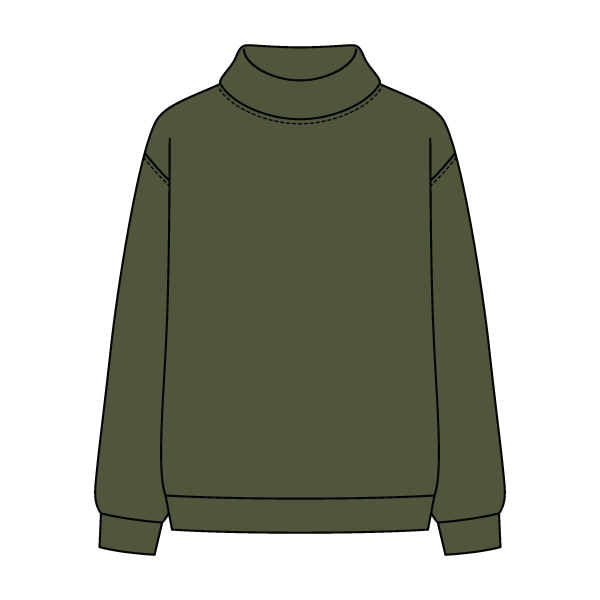Women’s Rollover Neck Oversized Dolman Sweatshirt