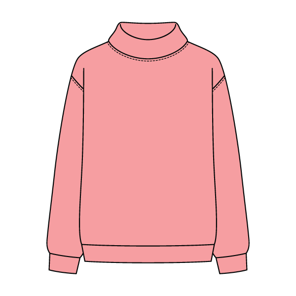 Women’s Rollover Neck Oversized Dolman Sweatshirt