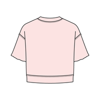 Women's Short Sleeve Reverse French Terry Crop Tee