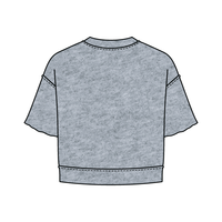 Women's Short Sleeve Reverse French Terry Crop Tee