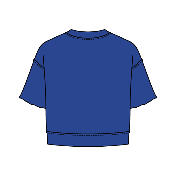 Women's Short Sleeve Reverse French Terry Crop Tee