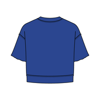 Women's Short Sleeve Reverse French Terry Crop Tee