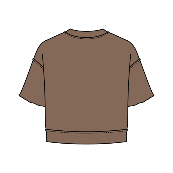 Women's Short Sleeve Reverse French Terry Crop Tee