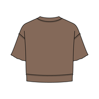 Women's Short Sleeve Reverse French Terry Crop Tee