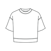 Women's Short Sleeve Reverse French Terry Crop Tee