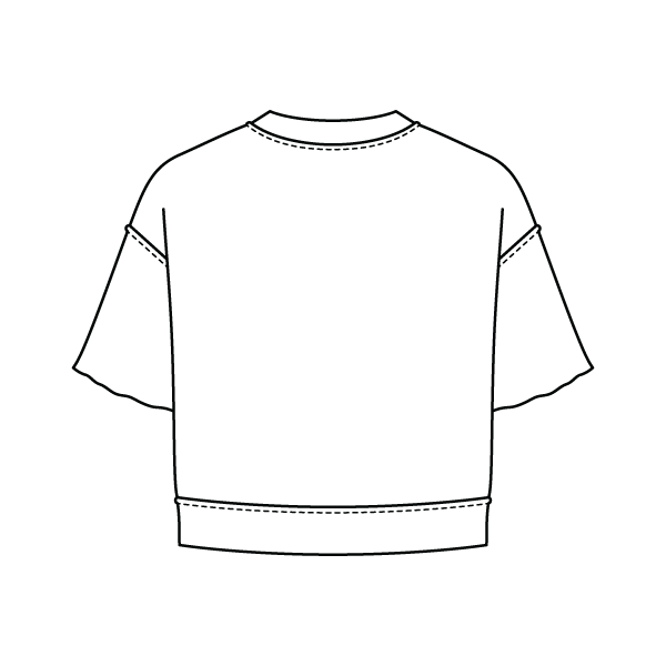 Women's Short Sleeve Reverse French Terry Crop Tee