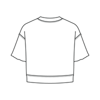 Women's Short Sleeve Reverse French Terry Crop Tee