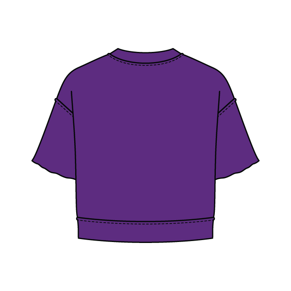 Women's Short Sleeve Reverse French Terry Crop Tee