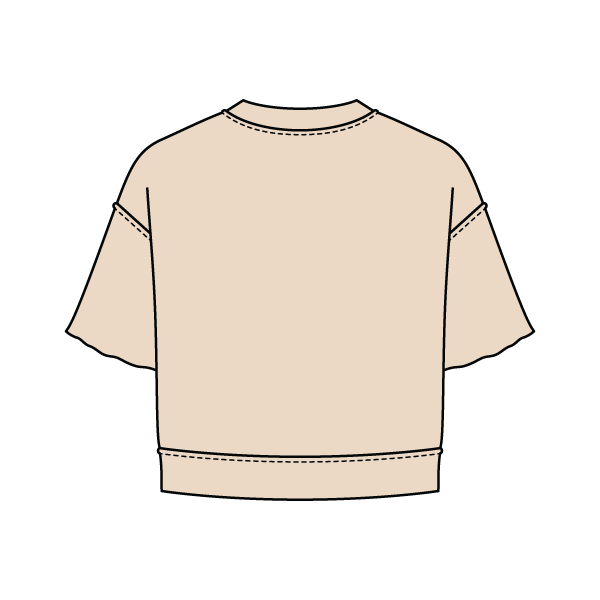 Women's Short Sleeve Reverse French Terry Crop Tee