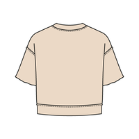Women's Short Sleeve Reverse French Terry Crop Tee