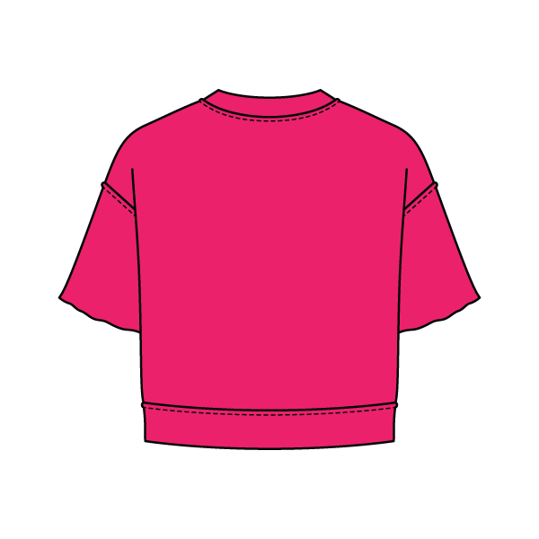 Women's Short Sleeve Reverse French Terry Crop Tee